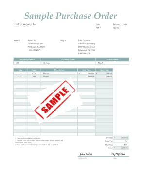 Free Download PDF Books, Sample Purchase Order Invoice Format Template