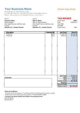 Free Download PDF Books, Retail Invoice Example Template