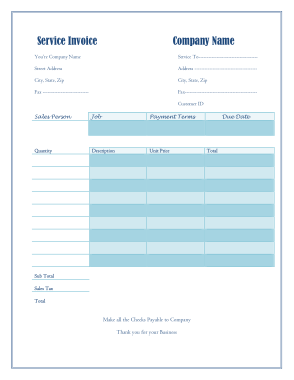 Free Download PDF Books, Blue Provisioning Invoice Sample Template