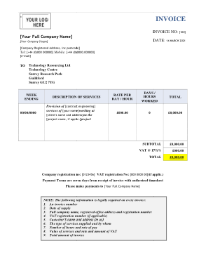 Free Download PDF Books, Example Invoice Template