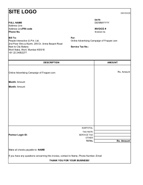 Free Download PDF Books, Simple Invoice With Sales Tax Template