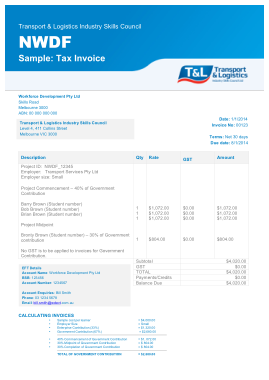 Free Download PDF Books, Simple Tax Invoice Example Template