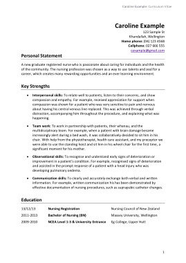 Free Download PDF Books, Registered Nurse Resume Personal Statement Template