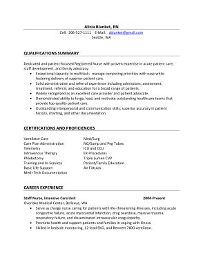Free Download PDF Books, Registered Nurse Resume Summary Template