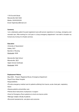 Free Download PDF Books, Sample Registered Nurse Resume Template