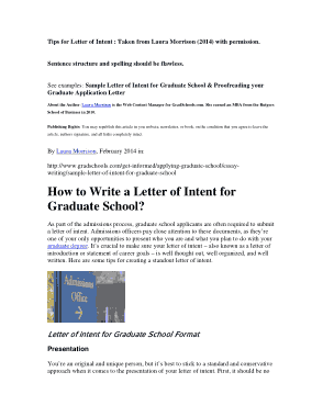 Free Download PDF Books, Sample Letter of Intent for Graduate Template