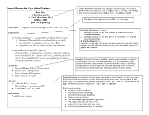 Free Download PDF Books, Sample Resume For High School Graduate Student Format Template
