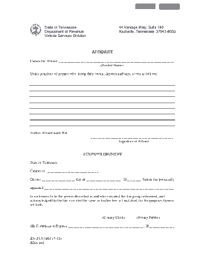 Free Download PDF Books, General Affidavit Blank Form Template