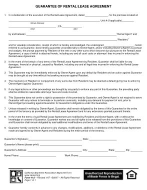 Free Download PDF Books, Rent Guarantee Agreement Form Template