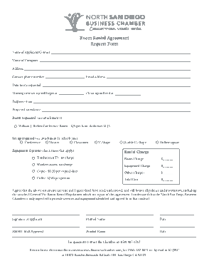 Free Download PDF Books, Room Rental Agreement Request Form Template