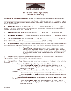 Free Download PDF Books, Short Term Rental Agreement Form Free Template