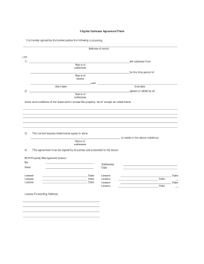 Free Download PDF Books, Sublease Agreement Form in Word Template