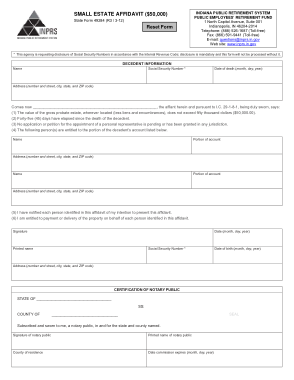 Free Download PDF Books, Indiana Small Estate Affidavit Form
