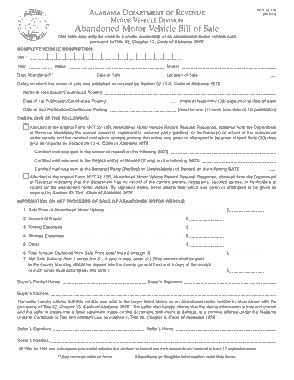 Free Download PDF Books, Alabama Abandoned Motor Vehicle Bill of Sale Form Mvt 32 13b Form Template