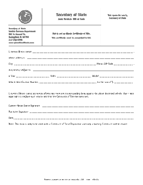 Free Download PDF Books, Illinois Junk Vehicle Bill of Sale Form Vsd658 Form Template