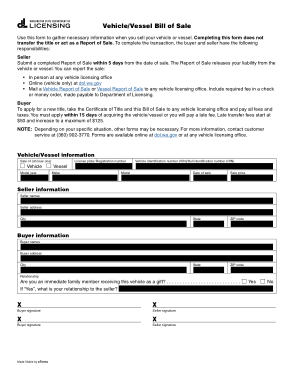 Free Download PDF Books, Washington State Motor Vehicle Bill of Sale Form Template