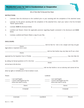 Free Download PDF Books, Florida Condo Lease Agreement Form Template