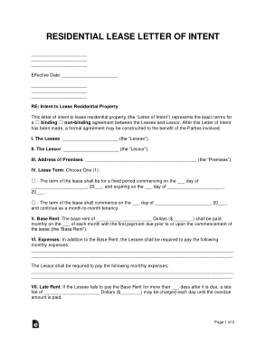 Free Download PDF Books, Residential Lease Letter Of Intent Form Template