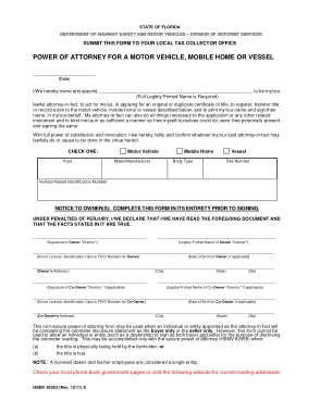 Free Download PDF Books, Fl Motor Vehicle Dmv Power Of Attorney Form Template