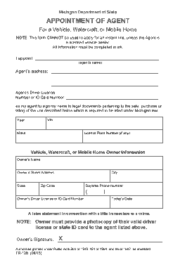 Free Download PDF Books, Michigan Motor Vehicle Power Of Attorney Form Template