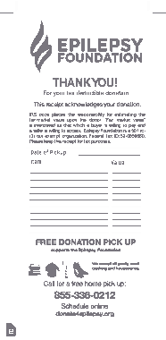 Free Download PDF Books, Epilepsy Foundation Donation Receipt Form Template