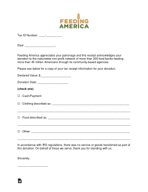 Free Download PDF Books, Feeding America Donation Receipt Form Template