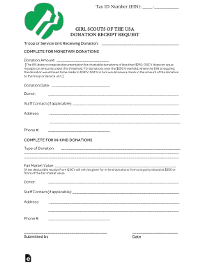 Free Download PDF Books, Girl Scouts Of The Usa Donation Receipt Form Template