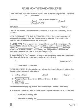 Free Download PDF Books, Utah Month To Month Rental Agreement Form Template