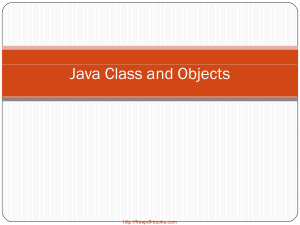 Free Download PDF Books, Java Classes And Objects – Java Lecture 4, Java Programming Tutorial Book