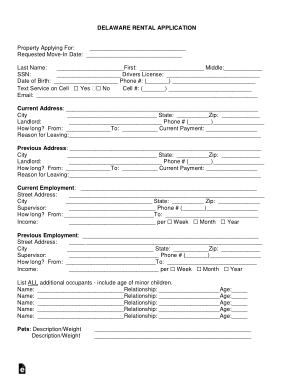 Free Download PDF Books, Delaware Rental Application Form Template