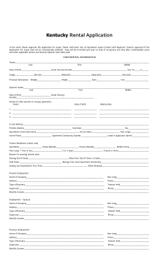 Free Download PDF Books, Kentucky Rental Application Form Template