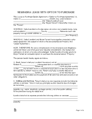 Free Download PDF Books, Nebraska Lease To Own Agreement Form Template