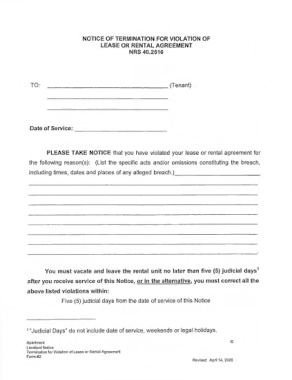 Free Download PDF Books, Nevada 5 Day Notice To Quit Noncompliance Form Template