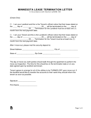 Free Download PDF Books, Minnesota Lease Termination Letter Template