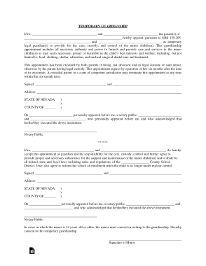 Free Download PDF Books, Nevada Minor Child Power Of Attorney Form Template