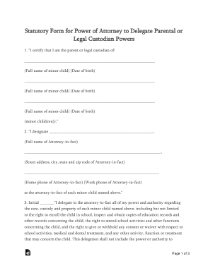 Free Download PDF Books, Oklahoma Minor Child Power Of Attorney Form Template