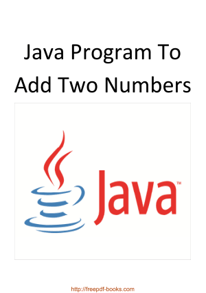 Java Program To Add Two Numbers, Java Programming Book