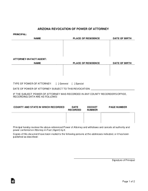 Free Download PDF Books, Az Revocation Power Of Attorney Form Template