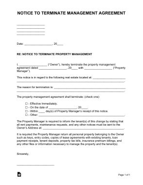 Free Download PDF Books, Notice To Terminate Property Management Agreement Form Template