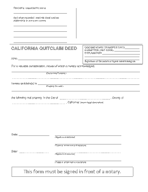 Free Download PDF Books, California Quitclaim Deed Form Template