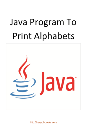 Free Download PDF Books, Java Program To Print Alphabets