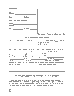 Free Download PDF Books, West Virginia Quit Claim Deed Form Template