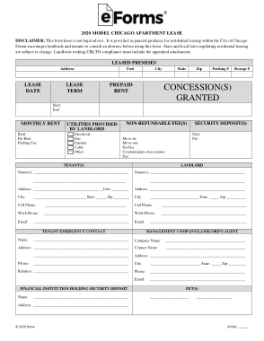 Free Download PDF Books, City Of Chicago Illinois Residential Lease Agreement Form Template