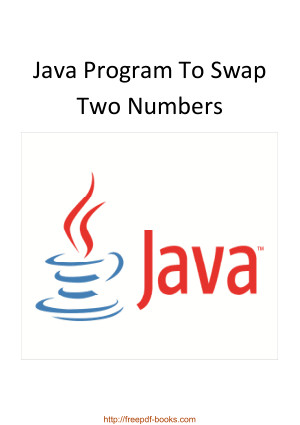 Free Download PDF Books, Java Program To Swap Two Numbers