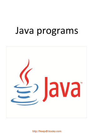 Free Download PDF Books, Java Programs, Java Tutorial Book