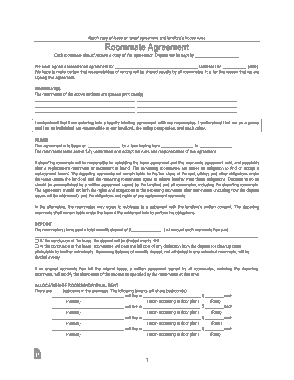 Free Download PDF Books, Virginia Roommate Agreement Form
