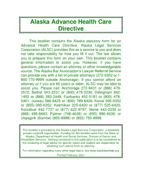 Free Download PDF Books, Alaska Advance Health Care Directive Form Template