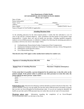 Free Download PDF Books, Iowa Do Not Resuscitate Order Form Template