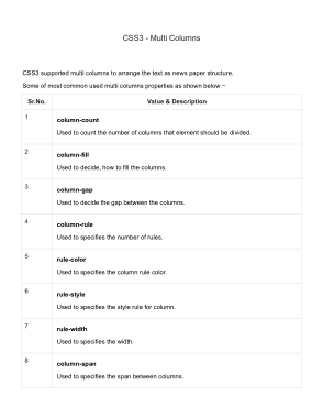 Free Download PDF Books, CSS3 Multi Columns _ with Examples