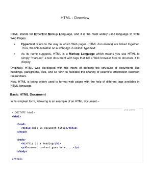 Free Download PDF Books, HTML Overview _ with Examples